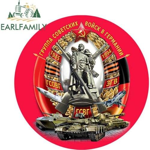 EARLFAMILY 13cm x 13cm Tank GSVG Vinyl Car Sticker Cartoon Bomb Decal Rear Windshield Trunk Decor Auto Motorcycle Stickers