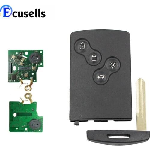 Smart Remote Key Fob 4 Button 433Mhz PCF7961 Chip for Renault Megane 2009-2014