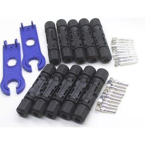 Photovoltaic connector, 2.5mm2 4mm2 6mm2 solar panel connector, 1 tow 1 1 tow 3 1 tow 4 for solar cable connection