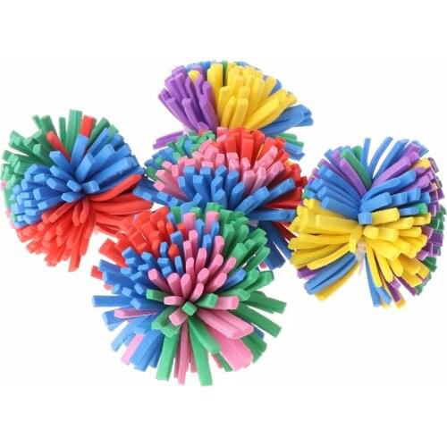5pcs Pet Cat Toys EVA Colorful Flower Ball Soft Dog Puppy Kitten Chew Bite Interactive Funny Play Balls Toy Cat Supply C42