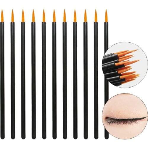 50pcs Nylon Disposable Eyeliner Brush Beauty Nail Brush Makeup Tools Lipliner brush Applicator Black Makeup Brush Accessories