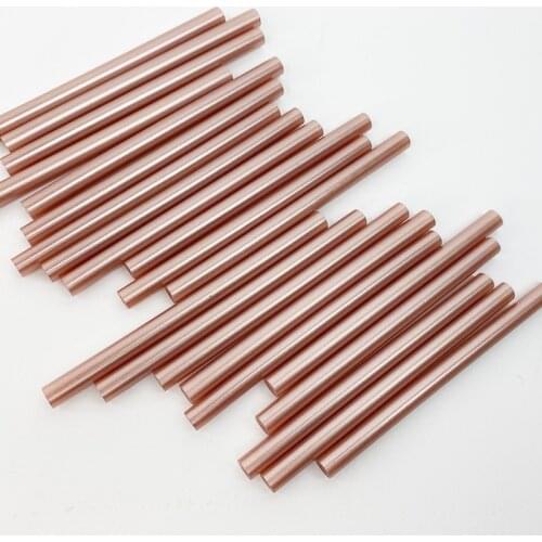 200mm Hot Melt Glue Stick Retro Metallic Color Bronze Rose Gold Lacquer Wax Seal DIY Tools High Viscosity Adhesive 7mm*10PCS