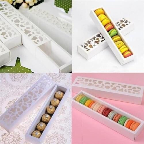 10pcs Cookie Cake Boxes Chocolate Macarons Box Wedding Party Gift Packing Box