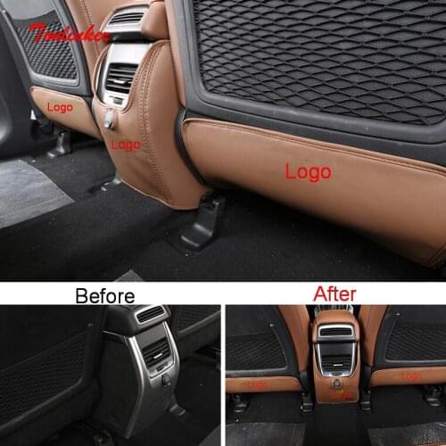 Tonlinker Interior Car Seat Anti-dirty Pad Cover stickers For Geely Atlas 2016-19 Car Styling 3 PCS PU Leather Covers sticker