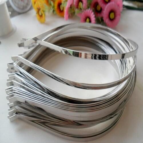20pcs/Lot Wholesale 3mm 5mm 7mm Metal Hairband DIY Craft Headband Silver Gold Black Hair Hoop for Jewelry Girls Headwear