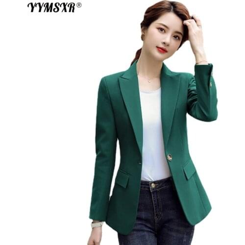 2021 Autumn and Winter Womens Long-sleeved Professional Small Suit Formal Wear Coat High-quality Interview Work Clothes