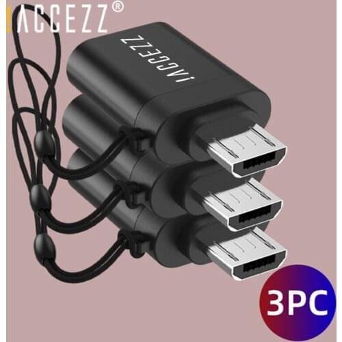 !ACCEZZ 3PC OTG Adapter Micro USB Adapter For Samsung Xiaomi Huawei Charging Data Sync USB Female to Micro USB Phone Converters