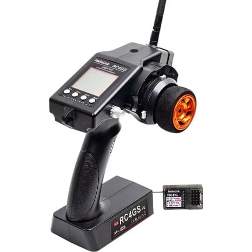 Radiolink RC4GS V2 4CH RC Radio Transmitter with R6FG Gyro Receiver 400M Remote Controller for Car Boat Crawler Truck DIY Parts