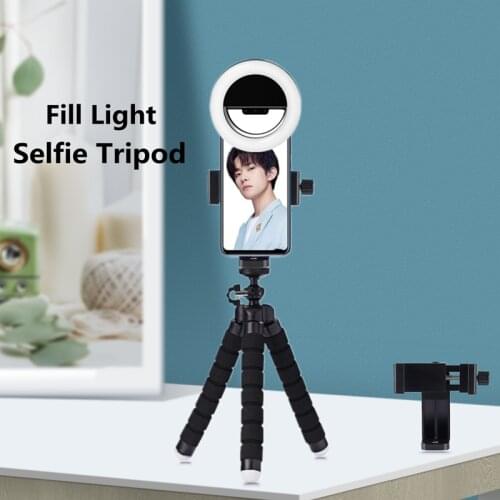 Roreta New Selfie Ring Light Photography Led Lamp With Mobile Holder Support Tripod Stand Ringlight For Live Video Streaming
