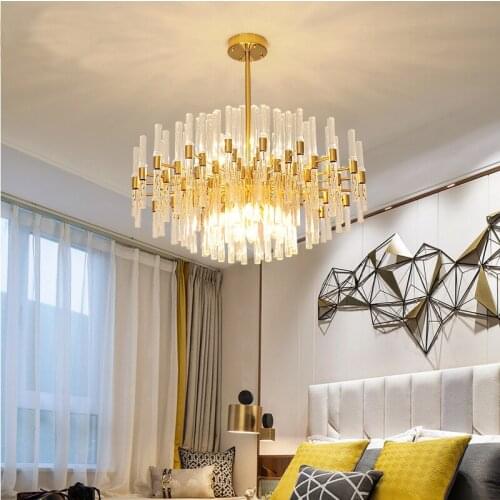 Modern light luxury crystal Nordic living room creative dining room personality bedroom simple study hotel model room chandelier