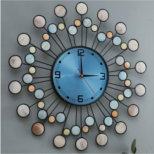 Modern Design Nordic Art Large Wall Clock Living Room Modern Design Wall Clock Luxury Simple and Creative Personality Horloge