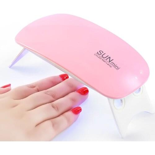 6W Nail Dryer LED UV Manicure Machine Portable Mini Lamp Micro USB Gel Varnish Curing Machine Nail Art Tools 6 LEDS Nail Lamps