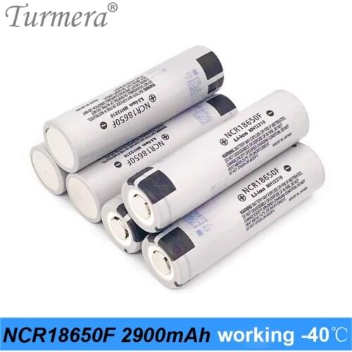 Turmera original NCR18650F 2900mAh 8A 18650 -40℃ Low Temperature Resistant for Flashlight Use Rechargeable 18650 Lithium Battery