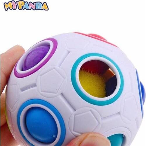 Creative Magic Cube Ball Antistress Rainbow Football Puzzle Montessori Kids Toys For Children Stress Reliever Toy