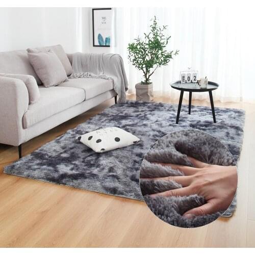 38 Bedroom Water Absorption Carpet Rugs For Living Room Bedroom Carpet Tie Dyeing Plush Soft Carpets Anti-slip Floor Mats