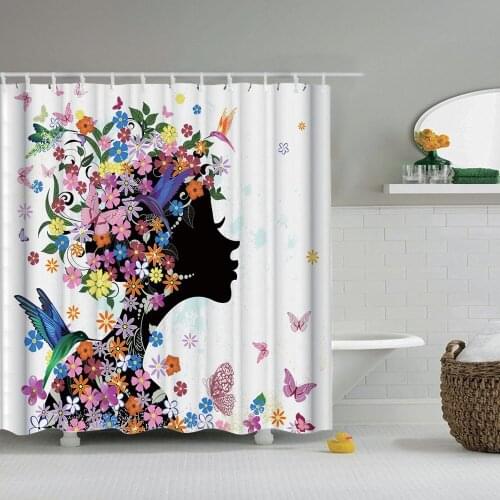 Dafield Butterfly Shower Curtain Monarch Vintage Background Pattern Polyester Fabric Bathroom