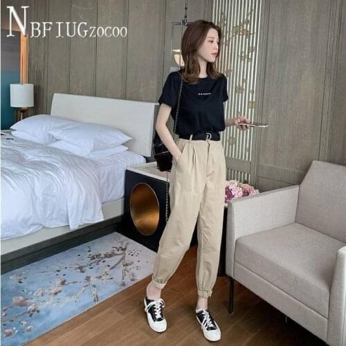 2020 Summer New Korean Short Sleeve Women Sets T Shirt And Pants Female Sets