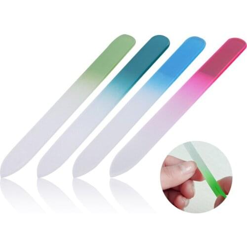 1Pc Professional Nail Files Durable Buffing Grit Gradient Rainbow Glass Nail Art Accessories Sanding File Nail Art Tools