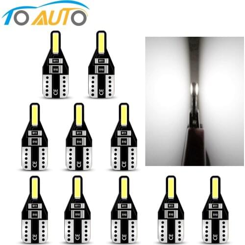 10pcs T10 194 168 Led Canbus W5W Led No error Interior Car Lights Auto Lamp Reading Dome License plate light White 12V