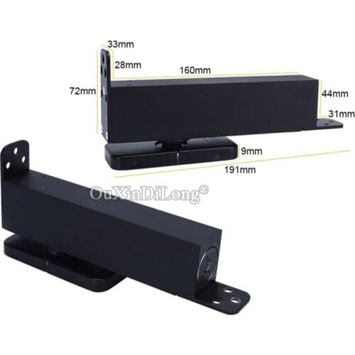 Brand New 2Sets Heavy Adjustable Door Pivot Hinges 90° Positioning Buffer Close Door Floor Spring Hinges Install Up and Down
