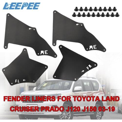 Front Rear Car Mud Flaps 4pcs/set Splash Guards Mud Flap Outside Parts For Toyota Land Cruiser Prado 2003-09 Mudguards Fender