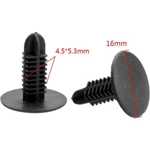 50Pcs Car Door Fastener 4.5x5.3mm Hole Bumper Fender Retainer Plastic Rivet Clips Car-Styling Trim Panel Clips