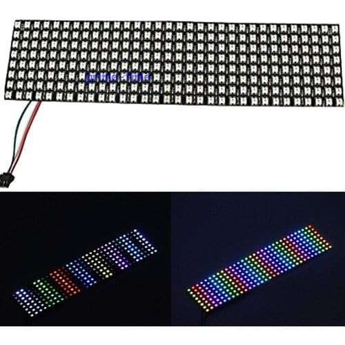 8*32 Pixel 256 Pixels WS2812B Digital Flexible LED Programmed Panel Screen Individually Addressable Full Color DC5V