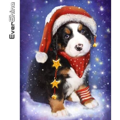 Evershine Diamond Embroidery Dog Animal Picture Of Rhinestone Diamond Painting Cross Stitch 5D DIY Christmas Handmade Gift