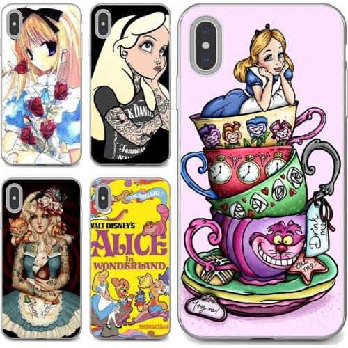 Tattooed-Girls-Alice-in-Wonderland Housing For Huawei Mate 20 30 40 7 8 9 10 Lite Pro P Smart 2018 2019 Plus G7 G8