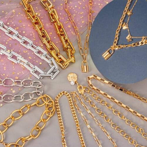 2021 Fashion Pearl Choker Necklace For Women Multi-layer Portrait Gold Silver Colour Chain Necklaces Female Trend Party Jewelry