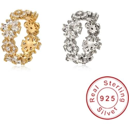 Flower Lab Diamond Promise ring 925 Sterling silver Engagement Wedding Band Rings for women Bridal Gemstones Finger Jewelry