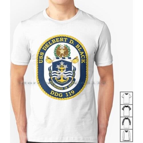 Ddg-119 Delbert Black Crest T Shirt 100% Cotton Ddg 121 Ddg 117 Uss Frank E Peterson Jr Uss Daniel Inouye Uss Paul Ignatius Ddg