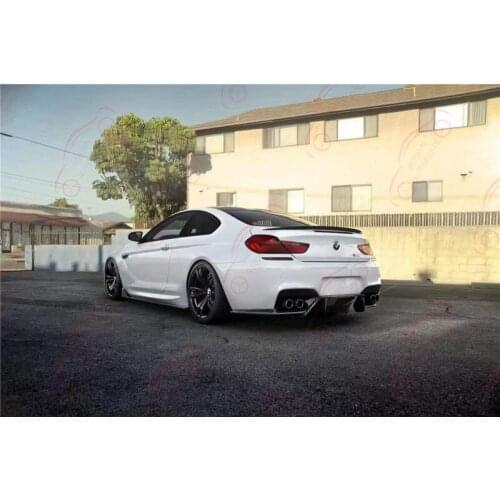 Para bmw série 6 f12 f13 f06 m6 2013-2016 de fibra de carbono traseiro lábio difusor aventais divisores spoiler m6 protetor tras