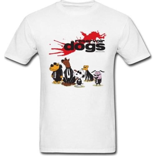 90s Movie T-shirt Reservoir Dogs Tees Men Tshirt 100% Cotton High Quality Top Funny Cartoon Animal Print Clothing Slim Fit Shirt