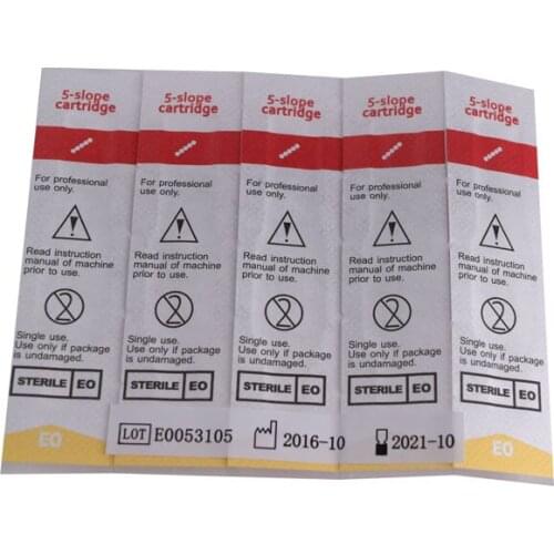 Needle for Tattoo Professional Disposable Sterilized Tattoo Permanent Makeup Pen 5 Slope Needles for Eyebrow lip