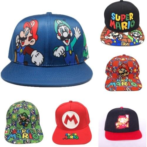 Anime game Super Luigi brothers Cosplay Hat Adult Children cartoon flat brim baseball cap sunshade hat suitable for all seasons
