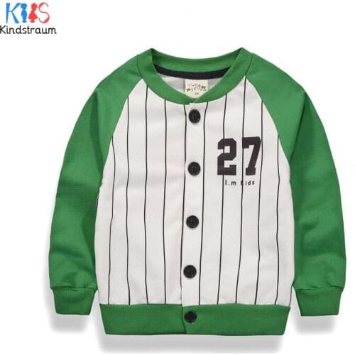 Kindstraum 2018 Boys & Girls Striped Coats Brand Children High Cotton Clothes Spring Letters Outwear for Kids,RC1734