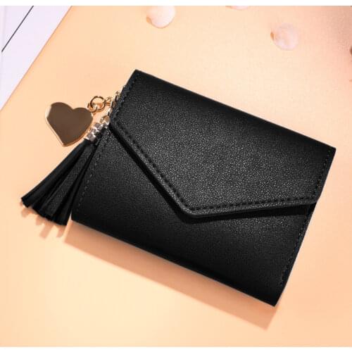 Mini Tassel Wallet Women Fashion Purse Female Short Mini Wallets Korean Students Lovely Purse Female Small Wallet for Women