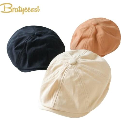 2021 Fashion Baby Hat Cotton Beret Cap for Children Vintage Kids Cap for Girls Baby Boy Hat Infant Accessories 1-3Y