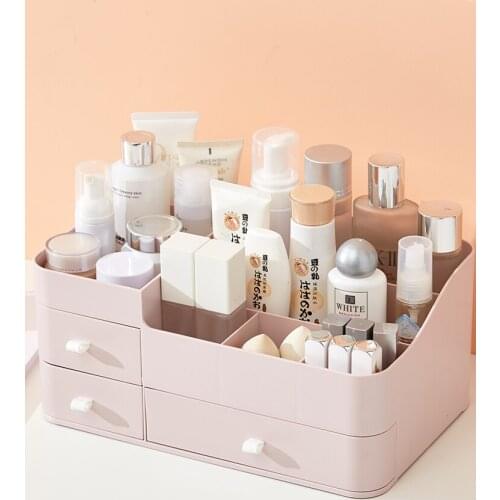 Cosmetic storage box desktop mouth red net red skin care mask dressing table home brush bulb melody finishing rack