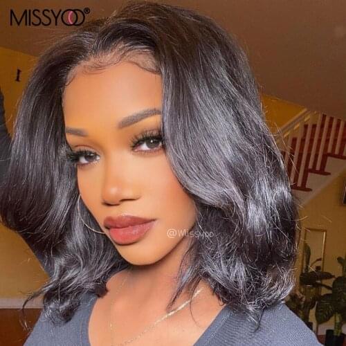 Body Wave Short Bob Wigs Loose Wave Lace Front Human Hair Wigs Brazilian 13x4 Lace Frontal Wigs 4x4 Lace Closure Wigs For Women