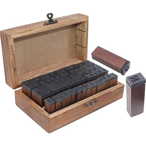 Seal English alphabet Cursive Digital English Stamp Wooden Digital Letters Seal Set Standardized Stamps English Letter Stamp