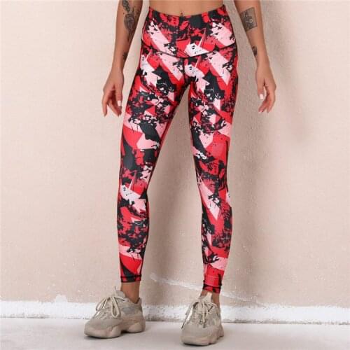 High Waist Sexy Yoga Pants Workout Leggings Sports Women Fitness Push Up Printing Jogging Running Sweatpants Trouse Gym Clothing
