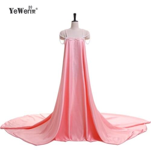 Plus Size Matenity Gown Photo Shoot Maternity Photography Props Silk Satin Dresses Floor Length Maternity Maxi Formal Gown YEWEN