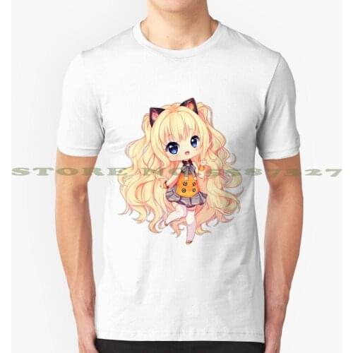 Seeu Hello Hello! Cool Design Trendy T-Shirt Tee Seeu Vocaloid Anime Cute Kawaii Pretty Chibi Girl Long Hair Nekomimi Neko