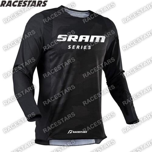 SRAM SERIES Motorcycle Clothing Downhill T-shirt Camouflage Mountain Bike Jersey Men Mtb Jersey Road Racing Bicycle Cycling Wear