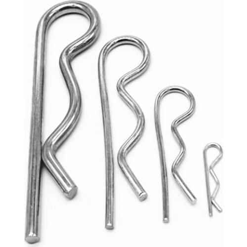 10pc Stainless Steel Anti-rust Hair Pin R Clip Cotter Spring Pin M1.6 M1.8 M2 M3 M4 For Repairing Tractor Ship Hardware Fastener