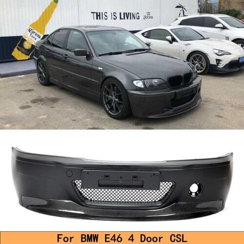 Carbon fiber front chin spoiler front bumper lip spoiler for BMW E46 4 Door CSL 1998-2004