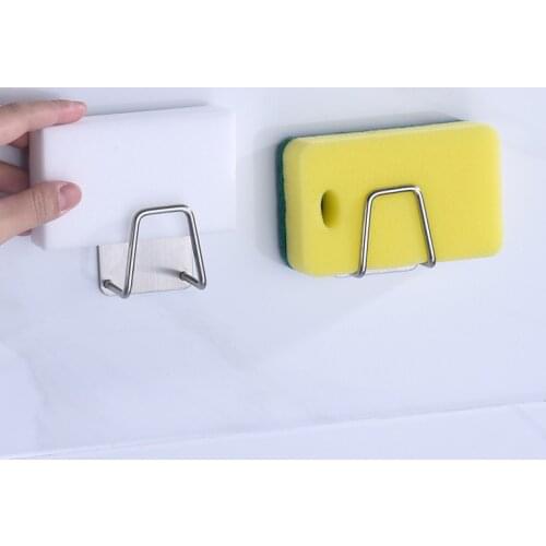 For kitchen Storage rack kitchen sink storage accessories kitchen 304 stainless steel sponge rack drying rack self-adhesive sink