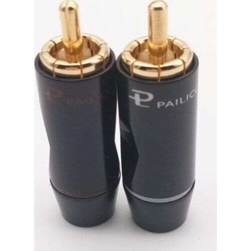 Pure Copper Gold-plated Lotus Head Thickened 8.5mm Hole RCA Lotus Plug Audio Cable Welding Head